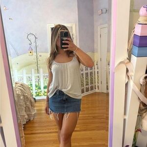 Madewell flowy tank top with tie sleeves